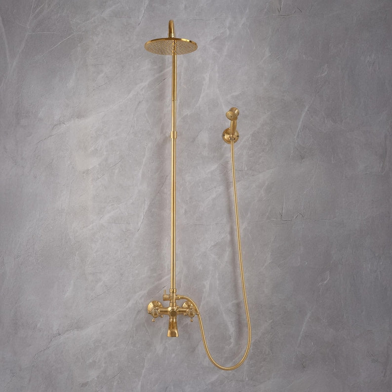 Exquisite Gold Complete Shower System: A Timeless Statement Piece