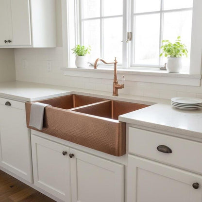 Modern Matte Brass Apron-Front Sink in Brushed Gold