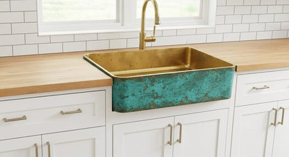 Verdigris Brass Farmhouse Sink