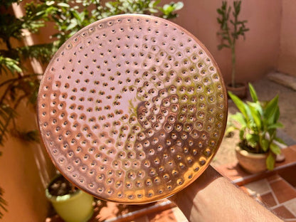 Handcrafted Unlacquered Brass Rain Shower Head