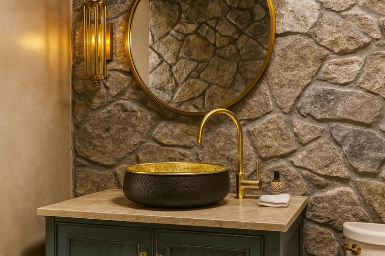 Verdigris Brass Farmhouse Sink