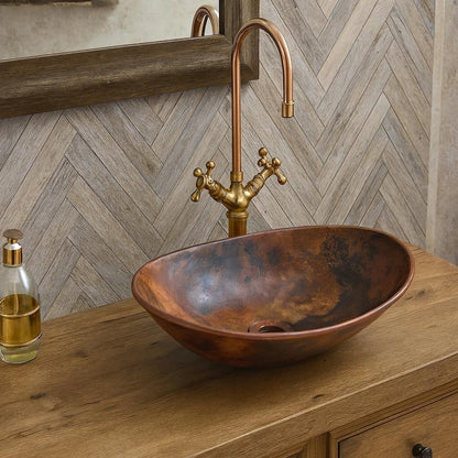 Burnished Copper Vessel Sink