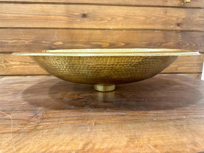 Hammered Brass Oval Vanity Sink