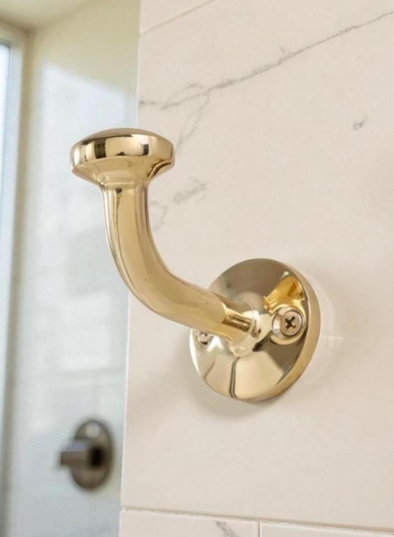 Unlacquered Solid Brass Wall Hooks