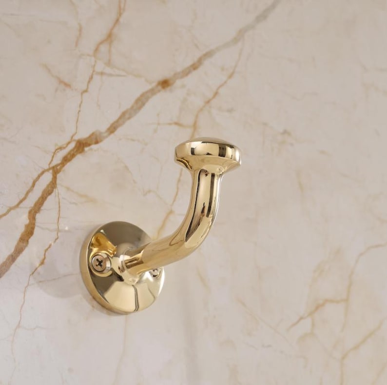 Unlacquered Solid Brass Wall Hooks