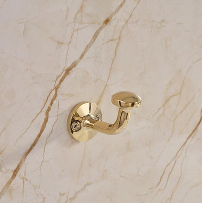 Unlacquered Solid Brass Wall Hooks