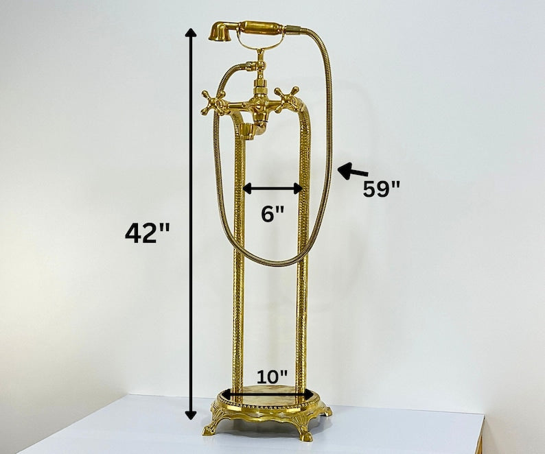 Hammered Brass Bathtub Faucet