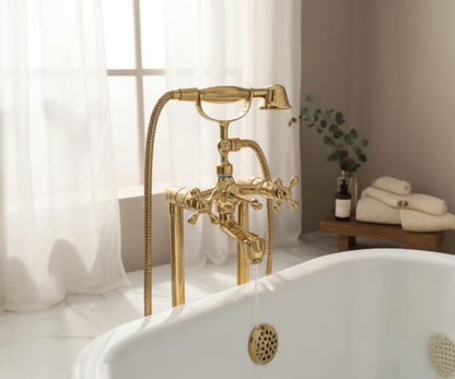 Hammered Brass Bathtub Faucet