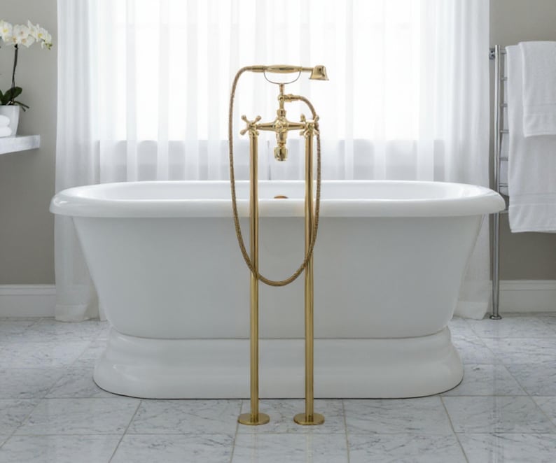 Hammered Brass Bathtub Faucet