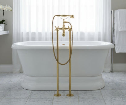 Hammered Brass Bathtub Faucet
