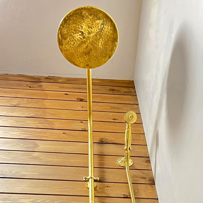 Handcrafted Industrial Brass Shower System
