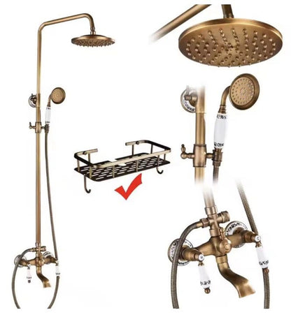 High-Arch Gooseneck Brass Shower Head