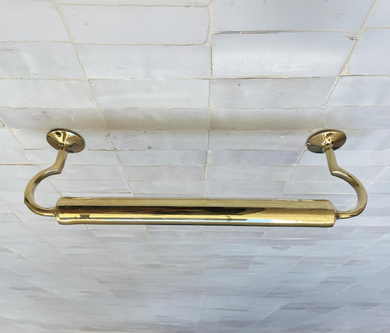 Handcrafted Vintage Wall-Mounted Towel Rail for Luxury Bathrooms
