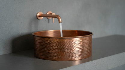 Hammered Copper Vessel Sink