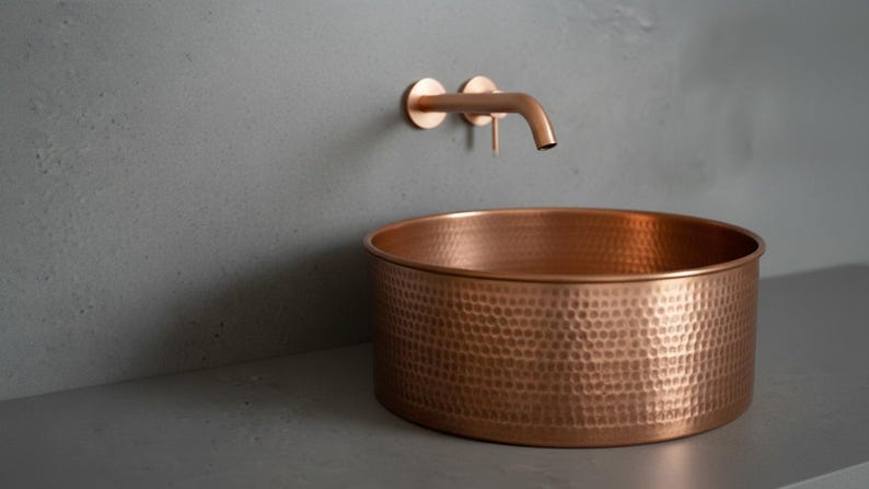 Hammered Copper Vessel Sink