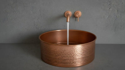 Hammered Copper Vessel Sink