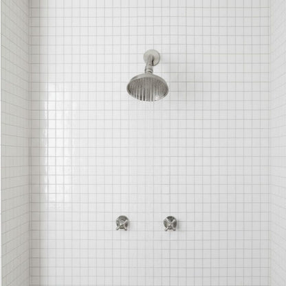 Traditional Brushed Nickel Rain Shower Set