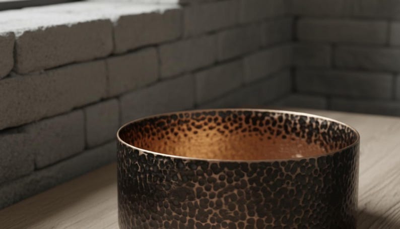 Round Hand-Hammered Vessel Sink