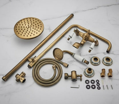 High-Arch Gooseneck Brass Shower Head