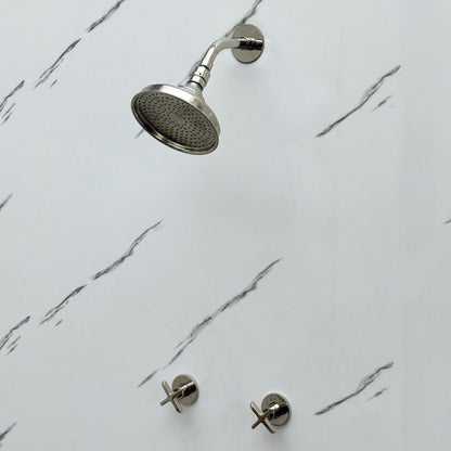 Traditional Brushed Nickel Rain Shower Set