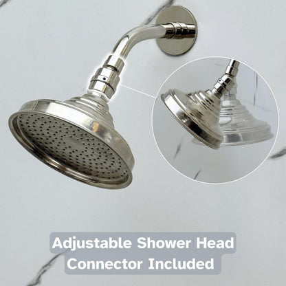 Traditional Brushed Nickel Rain Shower Set