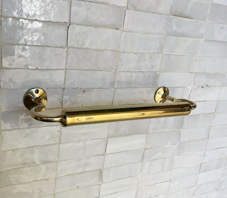 Handcrafted Vintage Wall-Mounted Towel Rail for Luxury Bathrooms
