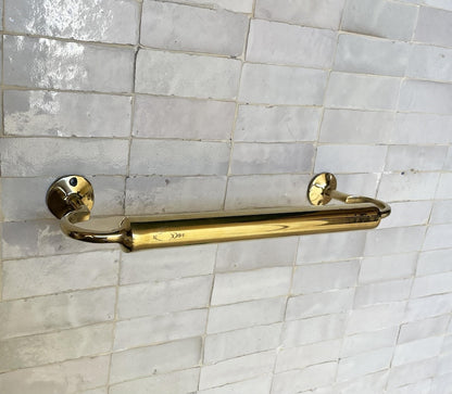 Handcrafted Vintage Wall-Mounted Towel Rail for Luxury Bathrooms