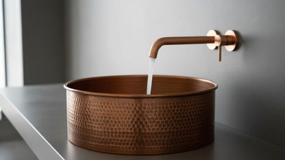 Hammered Copper Vessel Sink
