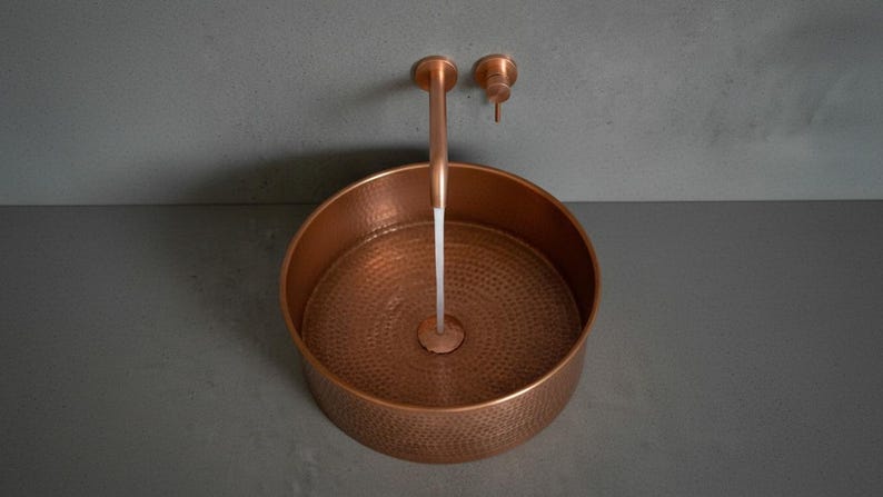 Hammered Copper Vessel Sink
