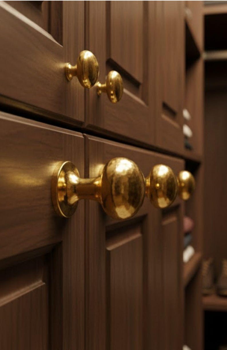 Solid Brass Wardrobe Knobs