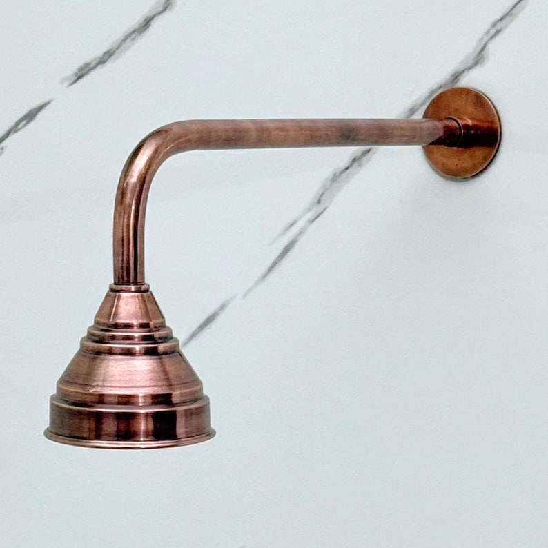 Handcrafted Unlacquered Solid Brass Shower Head