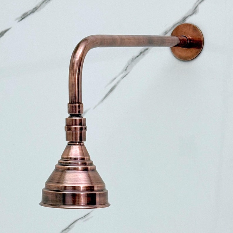 Handcrafted Unlacquered Solid Brass Shower Head