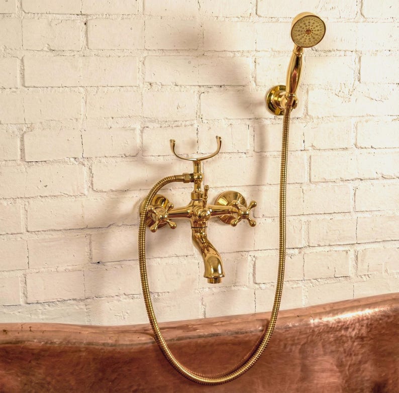 Artisan Unlacquered Brass Shower Collection