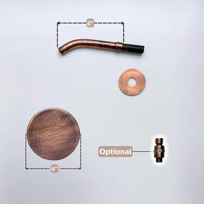 Handcrafted Unlacquered Brass Shower System