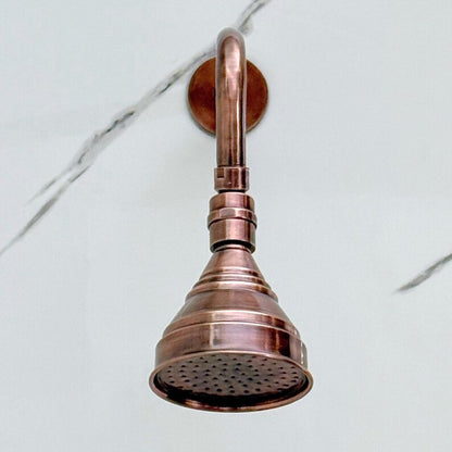 Handcrafted Unlacquered Solid Brass Shower Head
