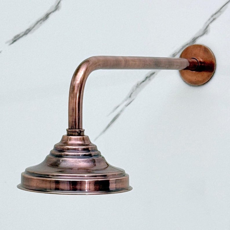 Handcrafted Unlacquered Solid Brass Shower Head