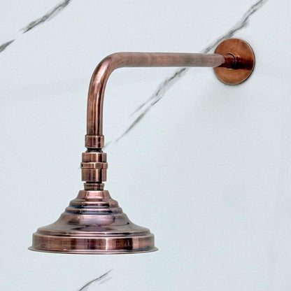 Handcrafted Unlacquered Solid Brass Shower Head