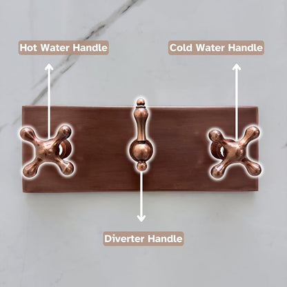 Exquisite Hand-Aged Copper Shower System with Handheld Sprayer