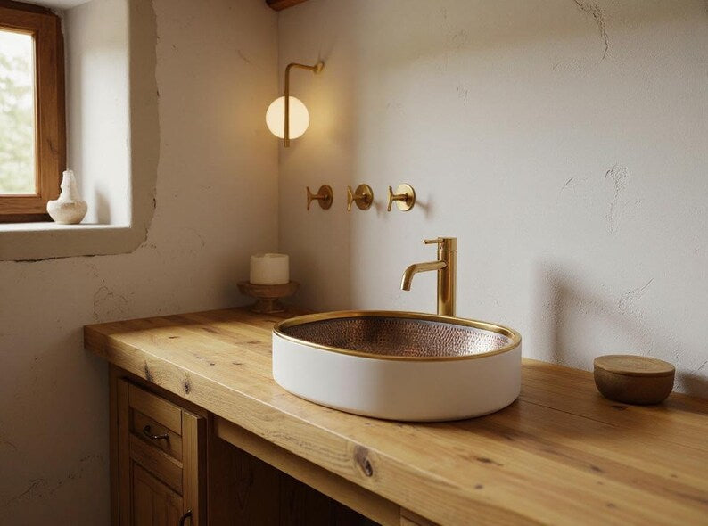 Modern Oval Vessel Sink in Matte White.