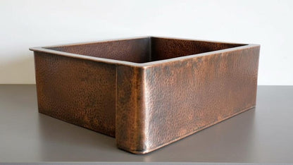 Hand-Hammered Antique Copper Farmhouse Sink
