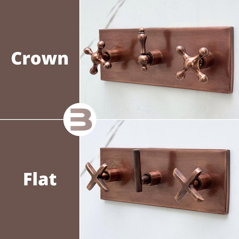 Exquisite Hand-Aged Copper Shower System with Handheld Sprayer