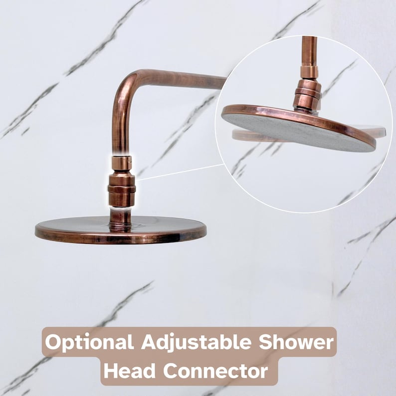 Exquisite Hand-Aged Copper Shower System with Handheld Sprayer