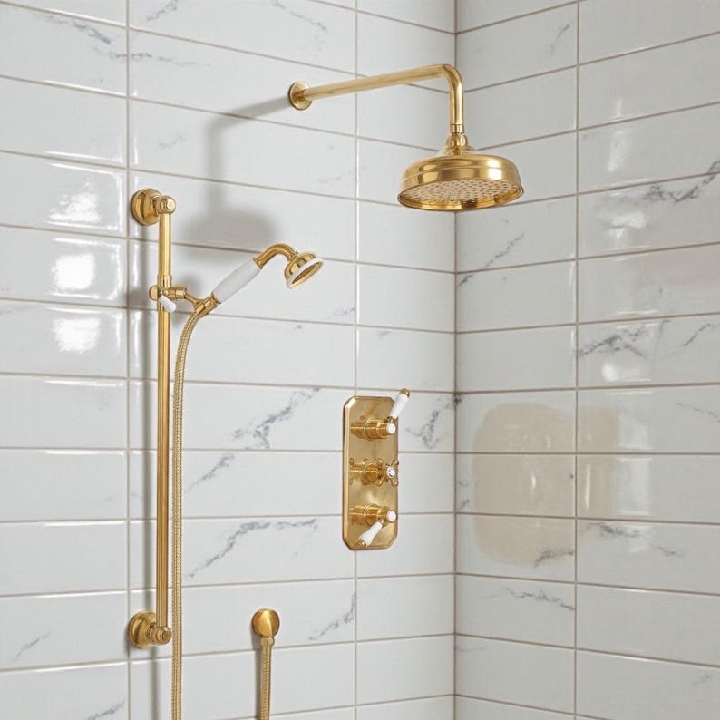 Luxury Handcrafted Solid Brass Shower System