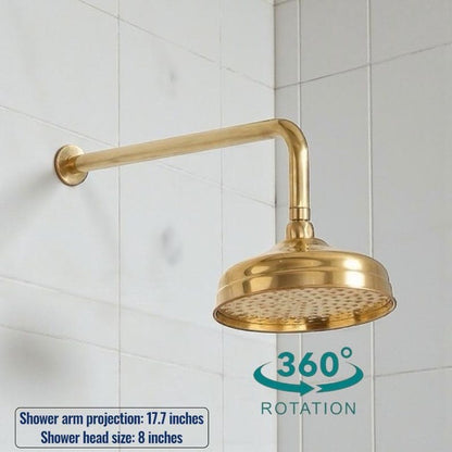 Luxury Handcrafted Solid Brass Shower System