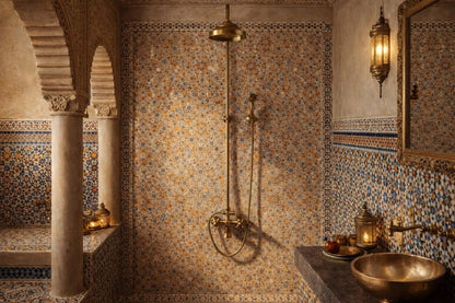 Luxury Solid Brass Exposed Shower System with Tub Spout
