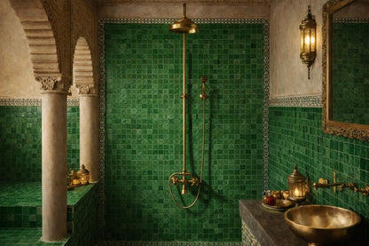 Luxury Solid Brass Exposed Shower System with Tub Spout