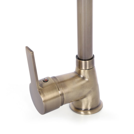 Retro Bronze Brass Faucet: Single Handle Hot Cold Tap