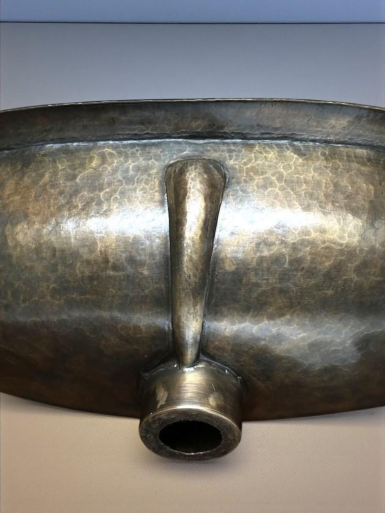 Hammered Brass Farmhouse Sink