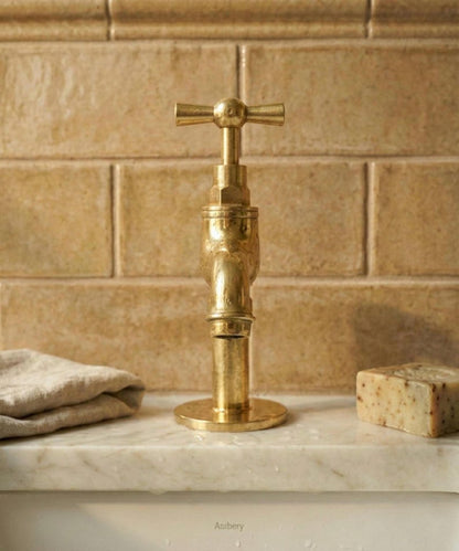 Unlacquered Solid Brass Vintage Style Faucet