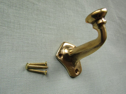 Vintage Victorian Solid Brass Coat Hook